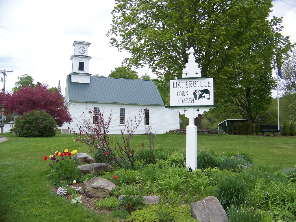 waterville town green building and sign