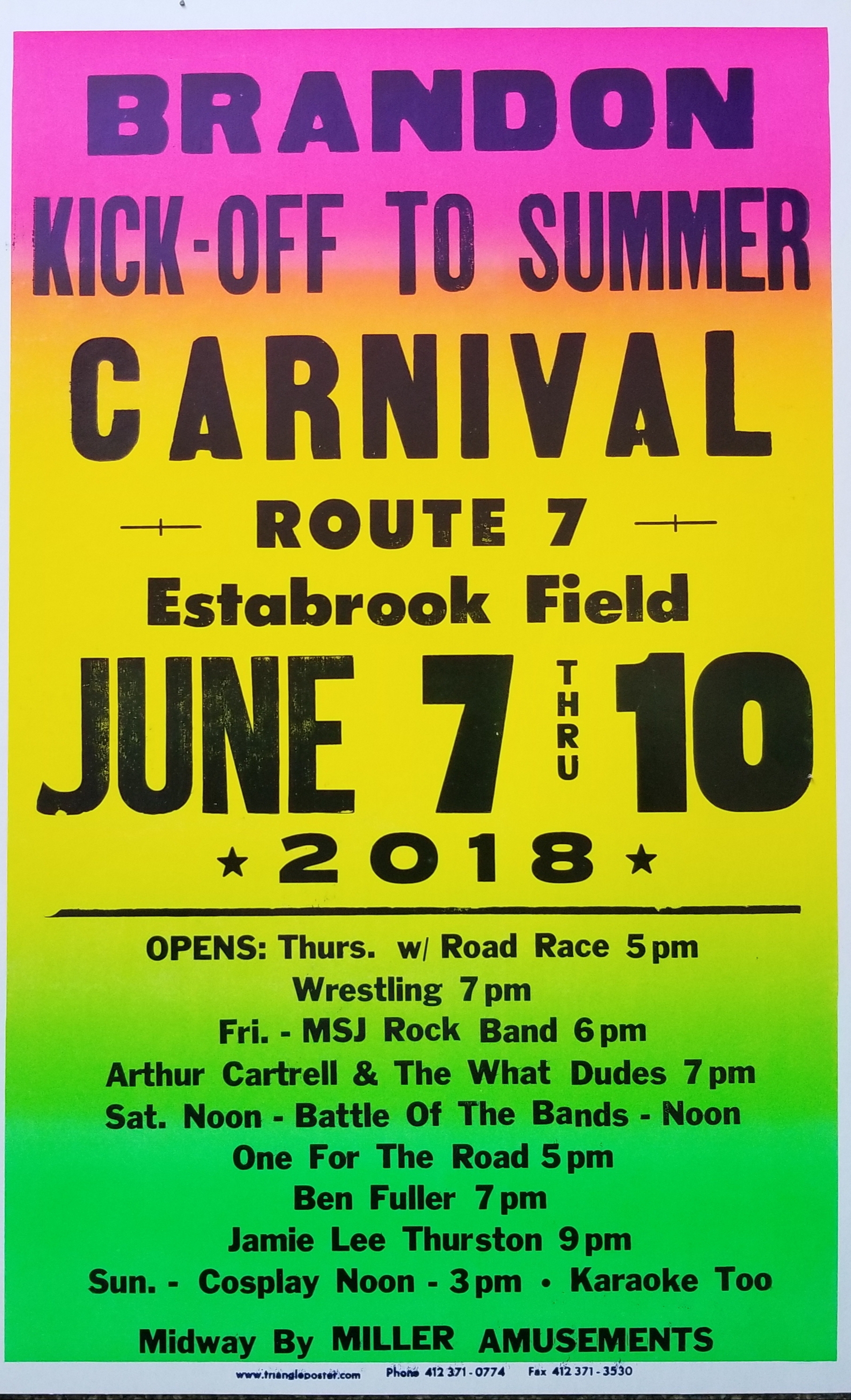 Brandon Carnival June 710 Brandon, VT