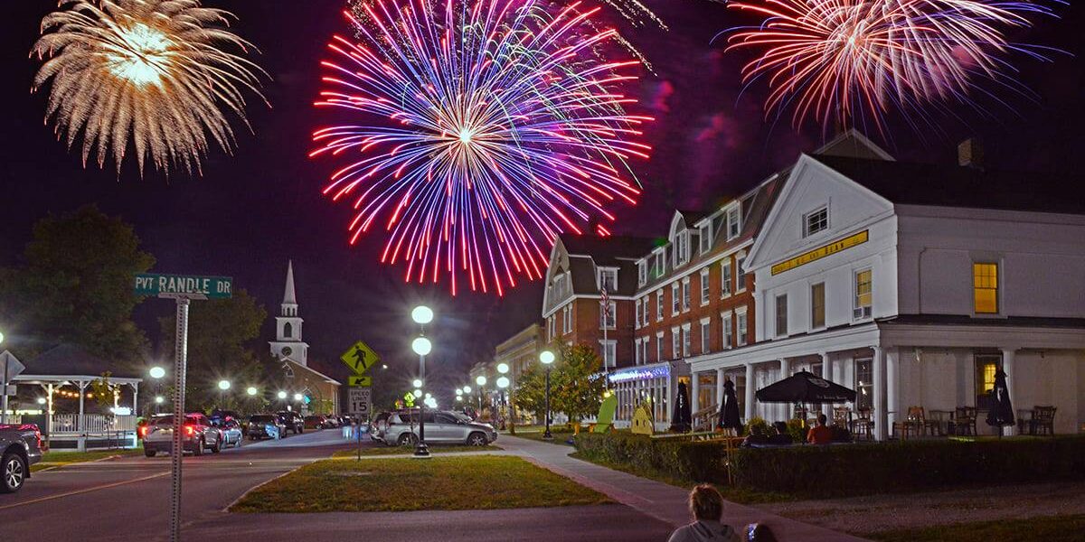 fireworks over the town of brandon